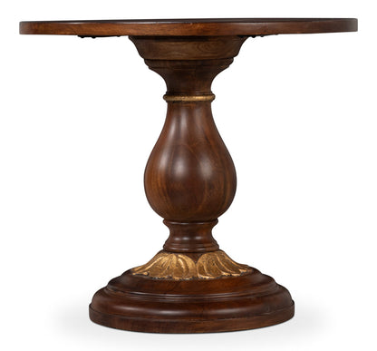 Elizabeth Mango Wood Reddish Brown Round End Table