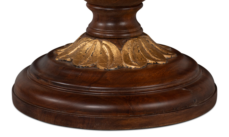 Elizabeth Mango Wood Reddish Brown Round End Table