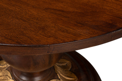 Elizabeth Mango Wood Reddish Brown Round End Table