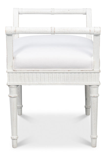 Gale Bungalow Acacia Wood White Bench