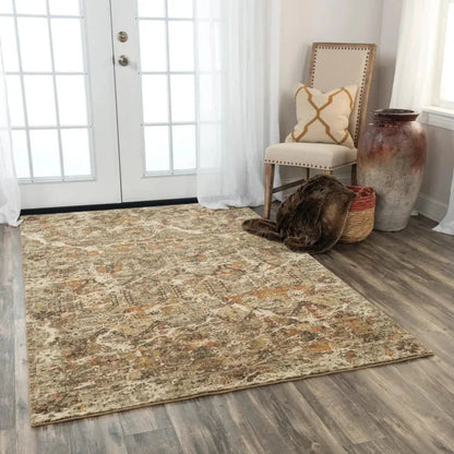 Cyng Geometric Brown/ Beige Large Area Rugs -- beige