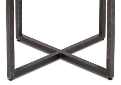 Erik Forged Iron Grey Square Side Table