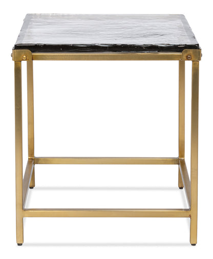 Christian Iron Gold Square Side Table