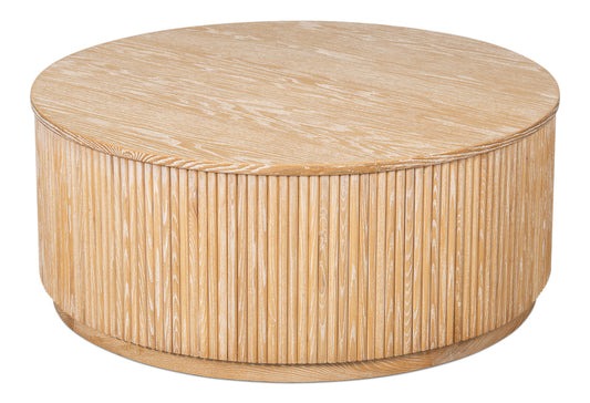 Donald Wood Brown Round Cocktail Table