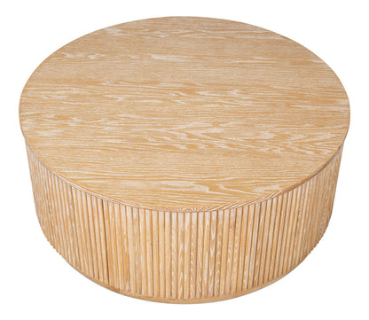 Donald Wood Brown Round Cocktail Table