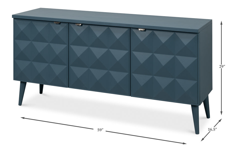 Diam Tulip Wood Blue Sideboard