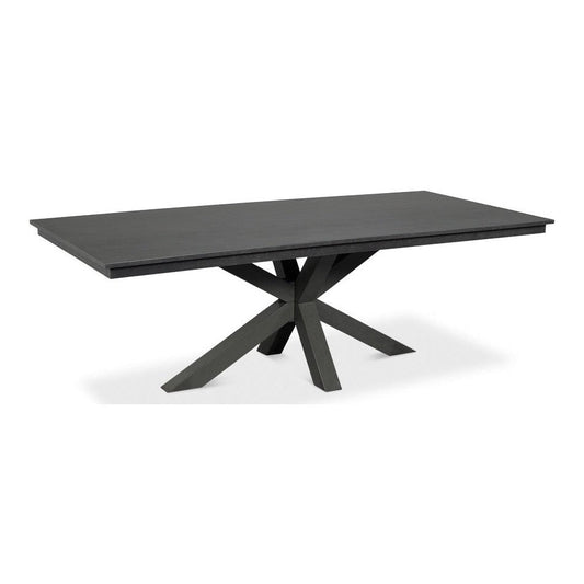 Eich Tulip Wood Base Grey Rectangular Dining Table