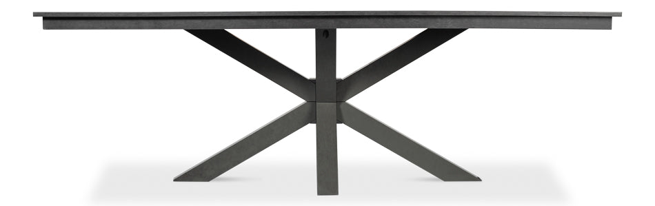 Eich Tulip Wood Base Grey Rectangular Dining Table