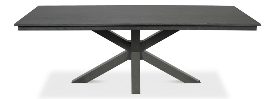 Eich Tulip Wood Base Grey Rectangular Dining Table