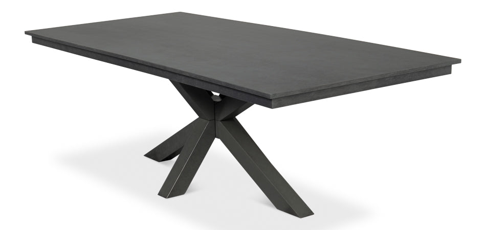 Eich Tulip Wood Base Grey Rectangular Dining Table