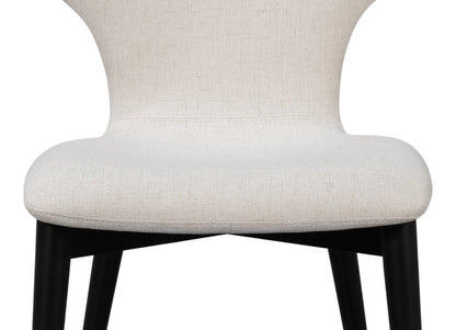 Contour Beechwood Ivory Armless Sidechair