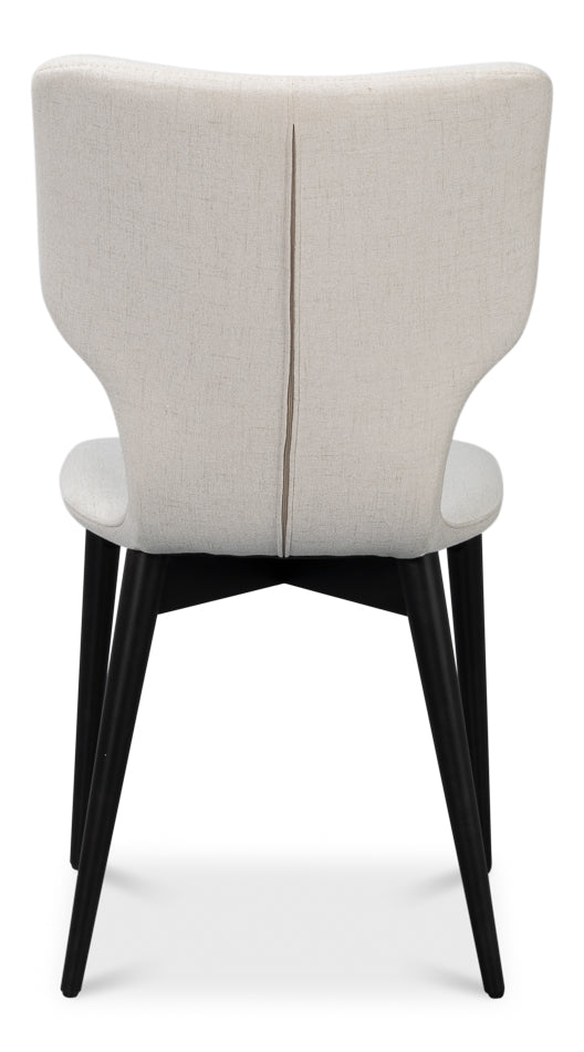 Contour Beechwood Ivory Armless Sidechair