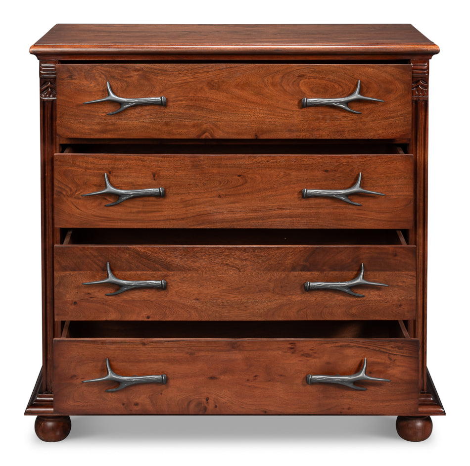 Sarreid Redford Four Drawers Wood Chest