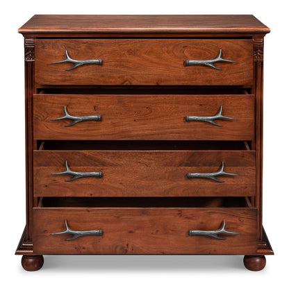 Sarreid Redford Four Drawers Wood Chest