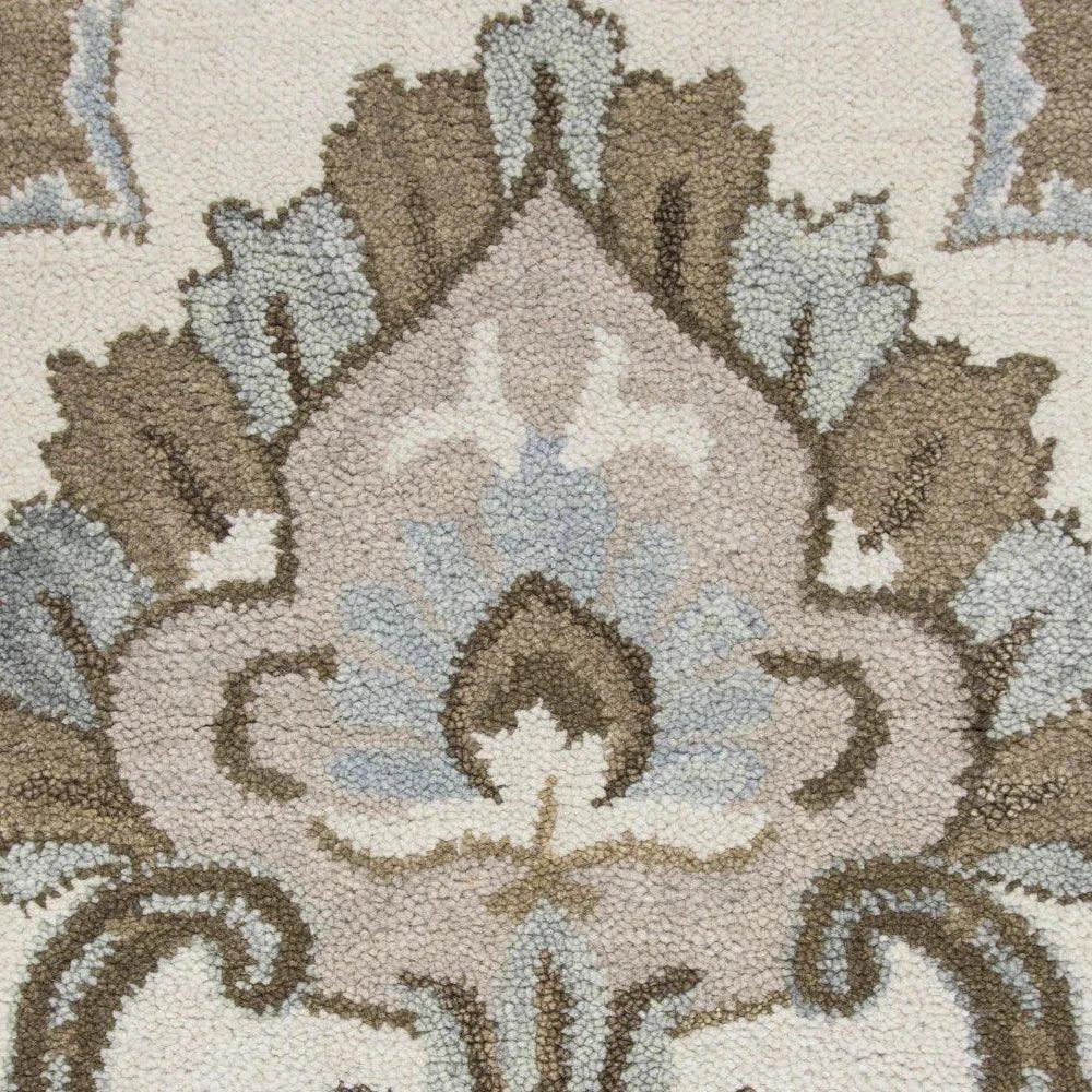 Cord Brown Round Area Rugs For Dining Room -- brown