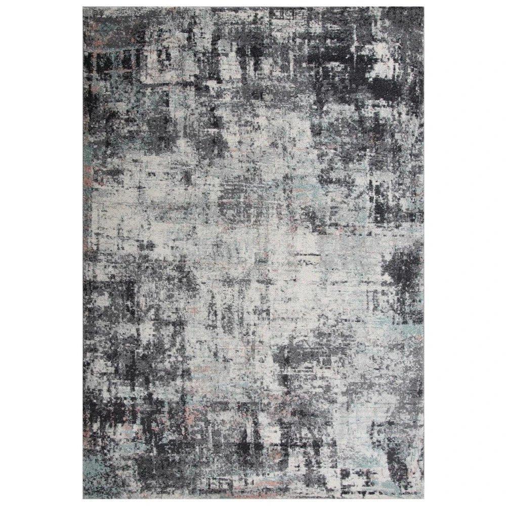 Chue Abstract Gray Kitchen Hallway Runner Rug
