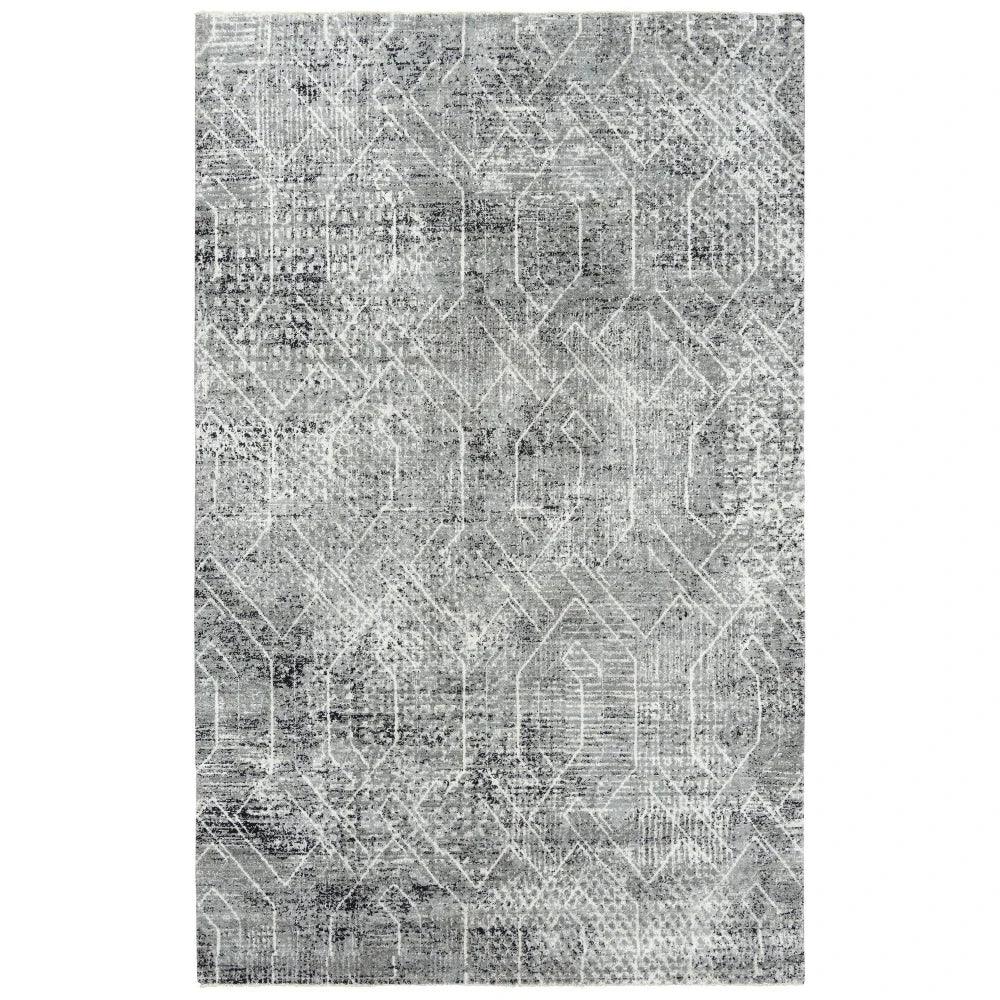 Coll Geometric Gray Large Area Rugs For Living Room