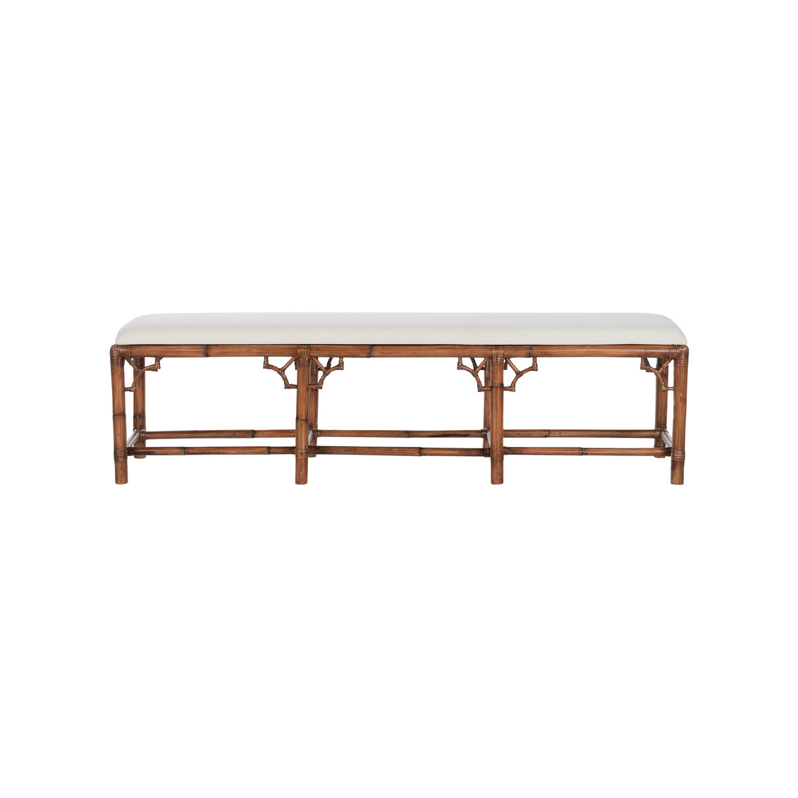 Chippendale Bamboo Rattan Bedroom Bench