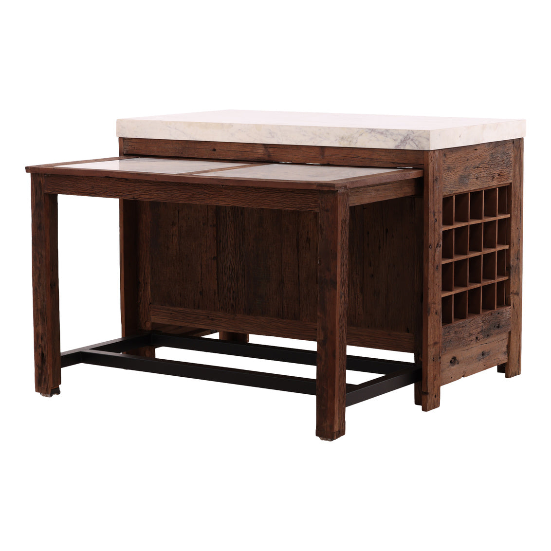 Furniture Classics Russel Wooden Brown Home Bar Island