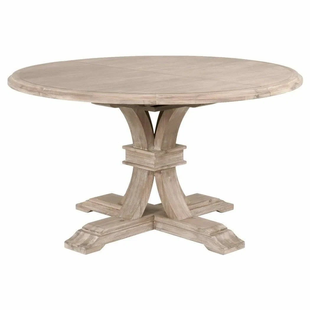 54-72" Solid Wood Round Extendable Dining Table for 6 Dining Tables LOOMLAN By Essentials For Living