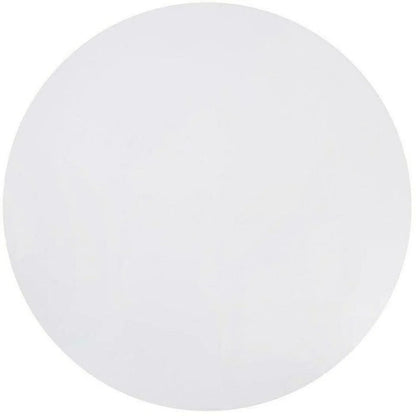 54" Contemporary High Gloss White Round Dining Table for 6 People Dining Tables LOOMLAN By Moe's Home