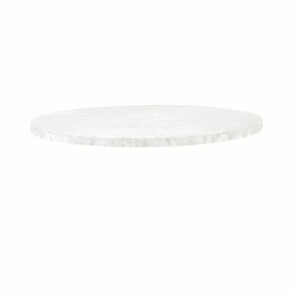 54" Italian Carrera White Marble Round Dining Table Top Dining Tables LOOMLAN By Essentials For Living