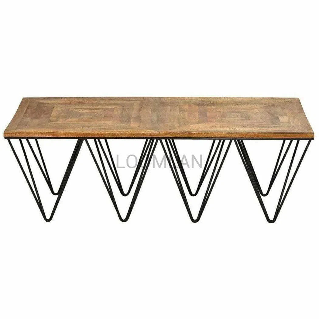 54" Rectangular Reclaimed Wood Planks Coffee Table Coffee Tables LOOMLAN By LOOMLAN