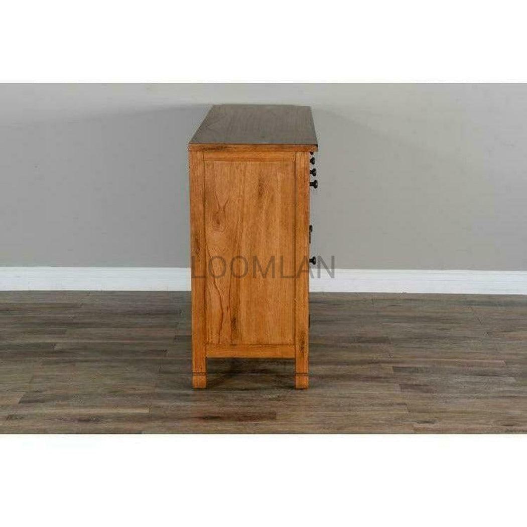 54" Solid Wood Rustic Buffet Sideboard With Wine Rack Sideboards Sideboards and Things By Sunny D