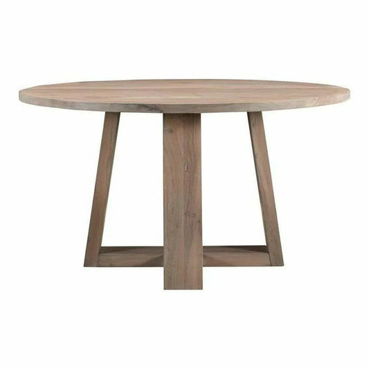 54" Wood Round Dining Table for 6 Scandinavian Style Dining Tables LOOMLAN By Moe's Home