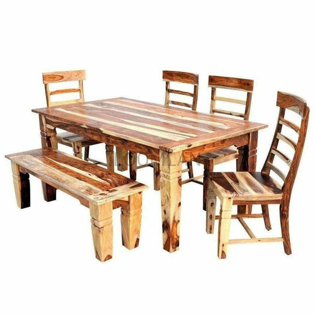LOOMLAN Tahoe Natural Wood Dining Bench