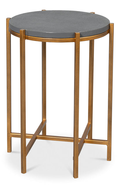 Spence Mdf and Iron Grey Round Side Table