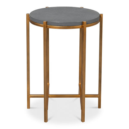 Spence Mdf and Iron Grey Round Side Table