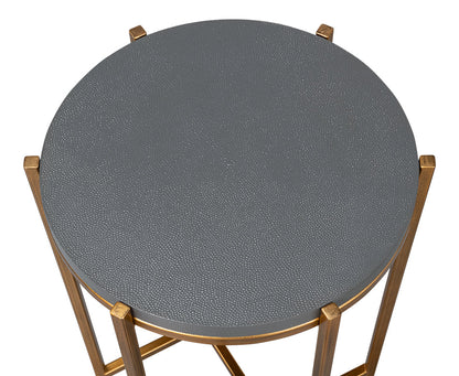 Spence Mdf and Iron Grey Round Side Table