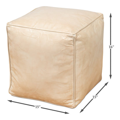 Sunday Afternoon Leather Beige Cube