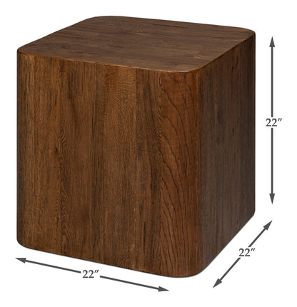 Stewart Natural Wood Square Side Table