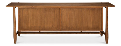 Nido Natural Wood 4 Door Rattan Sideboard