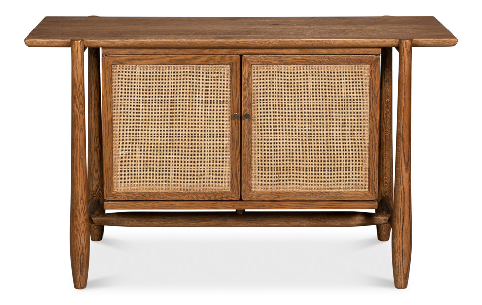 Nido Natural Wood 2 Door Rattan Sideboard