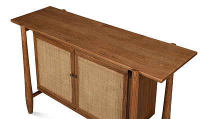 Nido Natural Wood 2 Door Rattan Sideboard