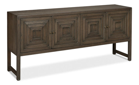 Dice Wood Brown 4 Door Sideboard