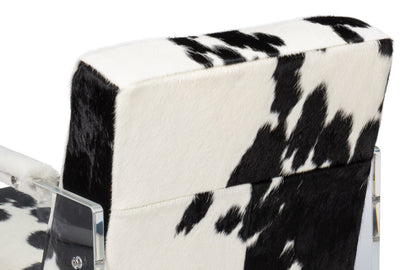 Holloway Leather Black and White Armchair