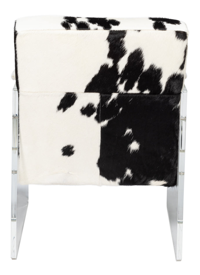 Holloway Leather Black and White Armchair