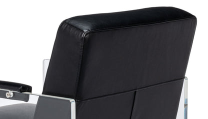 Holloway Leather Black Armchair