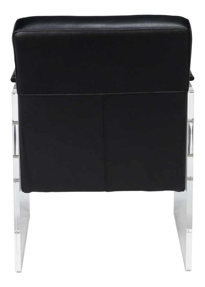 Holloway Leather Black Armchair