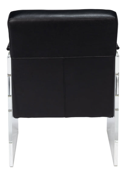 Holloway Leather Black Armchair