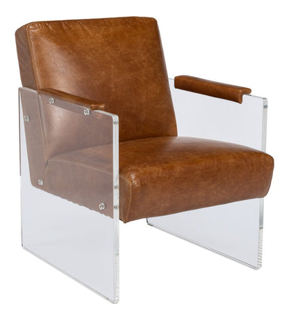 Holloway Leather Brown Armchair