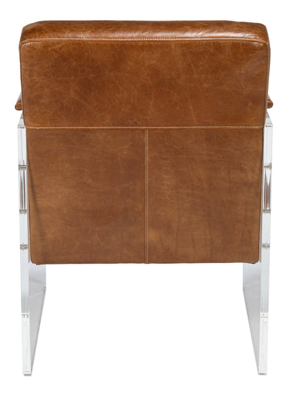 Holloway Leather Brown Armchair