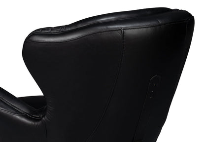 Hera Leather Black Arm Chair