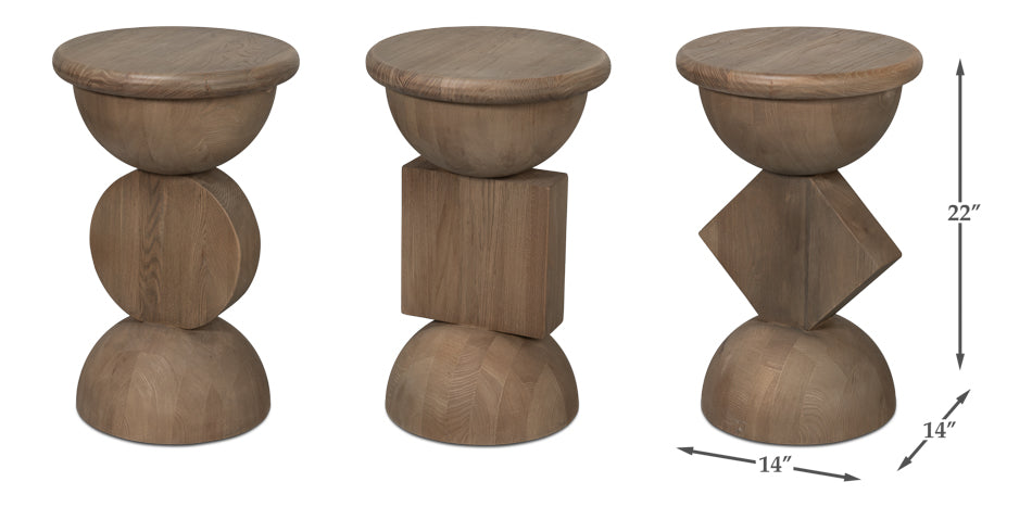 Romeo Natural Wooden Side Tables (Set Of 3)