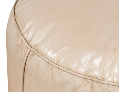 Soccerball Leather Beige Stool