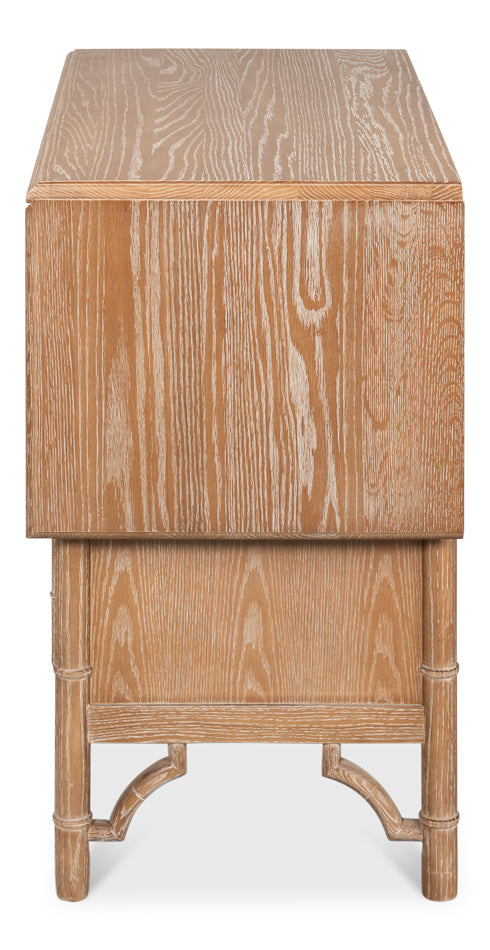 Brighton Cabinet Oak Wood Traditional Brown 35" Wide